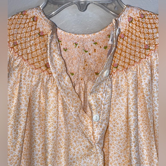 Carouselwear Girl’s Bishop Dress with Hand Smocking Size 7 Easter Dress - Picture 6 of 15